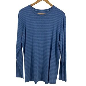 Coolibar Morada Everyday T Shirt Blue Stripe UPF 50+ Excellent UV Protection